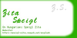 zita speigl business card